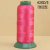Ventas Directas de Fábrica Hilo de Coser de Alta Resistencia 420D Bolsa de Rollo Grande Hilo de Coser Colorido Hilo de Nylon Industrial para Ropa