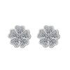Brincos de flor branca diamante versão coreana feminina de orelha bonita requintada ins estilo fabricantes de joias de personalidade uma geração de cabelo
