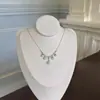 Collar de Perlas de Plata S925 para Mujer, Cadena para Clavícula de Diseño de Nicho de Lujo Ligero, Cadena de Cuello Versátil Elegante de Gama Alta Estilo Francés