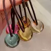 Coração da menina Tendão de borracha elástica de alta super fofo garotinha imitação de bola de cristal anel de cabelo high-end luz de luxo Internet celebridade corda
