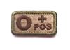 Parche de tela con sello de identificación CS para exteriores, parche con sello de tipo sanguíneo, bordado 3D con gancho y bucle, pegatina POS, sello, sello para sombrero, sello de moral de rescate