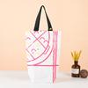 Bolso de mano tejido con película, venta al por mayor, impresión a color, bolso de compras engrosado de un solo hombro, bolsa de almacenamiento tejida de plástico PP impermeable, personalización