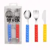 Plato con Ventosa Resistente a Caídas, Tenedor, Cuchara y Taza de Silicona de Grado Alimenticio Transfronterizo, Set con Babero de Silicona