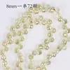 De acordo com a tira multicor banhada cristal artificial superfície facetada borda de conta de terra furo de conta 6mm-10mm cor AB acessórios de contas diy