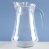 Tetera de Agua Fría Personalizada Tetera de Vidrio Tetera con Pico de Pato Tetera de Tiras Verticales Hogar Restaurante Hotel Tetera de Agua Fría de Gran Capacidad