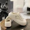 Zapatos de Lona Super Elegantes de Media Caña para Mujer, Nuevo Estilo Verano 2026, Zapatos Perezosos sin Cordones Inspirados en Chanel, Tenis Versátiles de Punta Cerrada