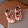Zapatos de Princesa para Niñas 2025 Otoño Nueva Moda Versátiles Moño Elegantes Suela Suave Zapatos de Cuero para Bebé