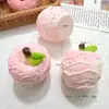 Juguete de Comida Realista 3D Manzana Degradada Accesorios de Resina Pegamento de Crema DIY Pasador Adorno para el Cabello Llavero Materiales