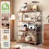 Estante de Livros de Chão com Múltiplas Camadas para Armazenamento na Sala de Estar, Casa, Simples, de Ferro, Prateleira de Exibição, Armazenamento de Escritório, Estante de Livros