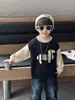 Suéter de Cachorro para Meninos, Roupas de Primavera, Outono e Inverno, Suéter Estiloso de Gola Redonda para Crianças, Camada Base Quente, Macio, Respirável e Anti-Pilling