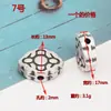 Prata 925 Prata de Lei Prata Velha Fosca Contas Cilíndricas Xiangyun Lótus Mantra de Seis Caracteres Acessórios DIY Contas Foscas Feitas à Mão