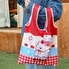Bolsa de compras estilo Ins gran capacidad plegable portátil bolsa de mano de almacenamiento bolsa ecológica bolsa de almacenamiento para compras de supermercado de gran capacidad