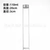 30 En Stock Múltiples Especificaciones Óxido de Aluminio Tapa Plateada Tubo Transparente Botellas Pequeñas Botellas de Vidrio para Medicina Dispensador de Productos para la Salud Botellas Vacías