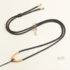 Tejido de Hilo Dorado Hecho a Mano Colgante de Jade Ajustable Colgante de Jade de Guanyin Cuerda para Colgar en el Cuello Joyería para Hombres y Mujeres Cuerda de Collar Venta al por Mayor