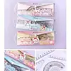 Set de reglas en stock para estudiantes de primaria, lindo set de papelería para niños y niñas, útiles escolares para niños, set de cuatro piezas con regla triangular