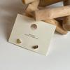 Aretes de Amor Gan Jia Plata Esterlina S925 Color Combinado Oro Amarillo Blanco Estilo de Mujer Aretes Simples Pequeños Dulces Cool Aretes de Moda