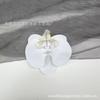Pinza para el pelo de una sola cabeza con simulación de Phalaenopsis 3D, estilo europeo, con forma de mariposa y flor, accesorios para el pelo, tocado DIY, pinza de pico de pato, pinza lateral