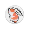 Broche de Gato Desenho Animado Fofo, Texto Criativo e Interessante, Emblema com Padrão de Hambúrguer, Pino de Acessório de Roupa Personalizado