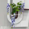Cipó de Flores Artificiais 3 Galhos Flor Wisteria Cordão de Flores Pendurado no Teto Cipó de Flores Artificiais Enrolável Planta Decorativa Interna Cipó Atacado