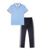 Uniforme Escolar para Alunos do Ensino Fundamental terno Primavera e Outono Roupas de Classe do Ensino Médio Conjunto de Três Peças Camisa Polo de Verão Alunos do Ensino Médio Jaqueta de Manga Longa
