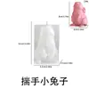 Poppy Pascua DIY Molde para Velas Perfumadas de Conejito Molde de Silicona de Figurita de Conejo 3D Yeso
