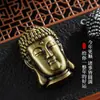 Encendedor Metálico con Cabeza de Buda Repujada, A prueba de Viento, Recargable, Colgante de Buda, Regalo Personalizado para Novio, Regalo de Moda
