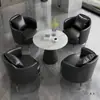 Sofá de Um Lugar Simples e de Luxo Leve Mesa de Centro Combinação Mesa e Cadeiras de Negociação para Hotel de Lazer Recepção Escritório de Vendas Cadeira de Espera para Beleza