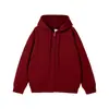 Chamarra de trabajo con capucha comercio exterior transfronterizo estilo americano marca de moda sudadera con capucha para hombre forro polar algodón puro con cremallera confección a medida