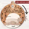 Decoração de Natal Personalizada Transfronteiriça Atividade de Contagem Regressiva de Madeira Enfeites de Árvore de Natal Presentes de Natal Artesanato em Madeira