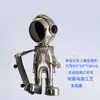 Escultura de Astronauta Buzo en Patineta Electroplateada Adorno Decoración Moderna para el Hogar Decoración de Paisaje de Fibra de Vidrio Lámpara de Pie