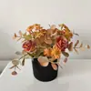 Rosa Bolha Camomila Bonsai Pequeno Fresco Decoração de Sala de Estar Amazon Cruzamento de Fronteira Seda Flor Eterna Eucalipto