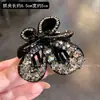 Presilha de Cabelo Borboleta de Luxo com Strass Completo para Cabelos Finos, Presilha de Cabelo Tubarão de Alto Padrão Novo Estilo para Mulheres