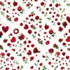 Pegatina de Flor Rosa Roja Caliente Transparente de PET Planta Flor Realista Impermeable DIY Escenario Material para Diario Pegatinas