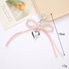 Nuevo Estilo Bolso con Colgante de Corazón y Lazo de Cuero Sintético Llavero Accesorio Pequeño Versátil Creativo Adorno Colgante