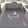 Tapete para Piso de Cocina Resistente a la Suciedad y Fácil de Cuidar Tapete para Piso de Lodo Diatomeas Tapete Antideslizante de Área Grande de Cobertura Completa Tapete Absorbente de Agua de Secado Rápido para el Hogar