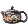 Olla de Arcilla Morada que Cambia de Color, Olla Fengming, Tetera Semi-Hecha a Mano, Adecuada para Regalo o Colección, Olla para Preparar Té, Juego de Caja de Regalo Olla Xishi