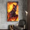 Pintura Decorativa de Alta Definición de Llama Única Caballo Marrón para Sala de Estar Mural de Pared de Fondo de Sofá Pintura Colgante Horizontal para Dormitorio junto a la Cama