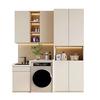 Gabinete para lavadora de aleación de aluminio Foshan estilo simple personalizado combinación de lavabo integrado gabinete de aluminio espacial para balcón