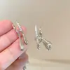 Pendientes de Nuevo Estilo con Diamantes y Circonitas en Forma de Gotas de Agua para Mujer, Diseño de Nicho, Pendientes Versátiles Personalizados de Hip-Hop de Moda