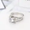 Anillo de Cobre de Diseño Único Creativo Transfronterizo con Incrustación de Circonita Anillo de Moda Europeo y Americano Deseo Directo del Fabricante