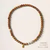 Pulsera de Sándalo Verde Natural y Piedra Shoushan con Jade y Jade Xiuyu, Nueva Pulsera de Madera con Cuentas Estilo Chino para Mujer, Regalo Popular para Mujeres