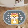 Alfombra de diatomeas para baño, de secado rápido, absorbente, antideslizante, para puerta de inodoro