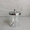 Juego de tarros para condimentos de acero inoxidable 304 de calidad alemana, juego de tres piezas de botella para condimentos de cocina casera y salero