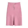Atacado transfronteiriço de roupas femininas: Estilo europeu e americano, moderno e casual, cor sólida, conjunto de outerwear ajustado + saia midi que afina a silhueta