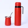 Taza de acero inoxidable con aislamiento al vacío y asa, termo de viaje, taza de viaje para exteriores, taza aislada para deportes al aire libre de acero inoxidable 304