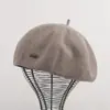 Boina grossa de lã para outono e inverno com bom caimento que faz o rosto parecer menor, chapéu de abóbora para meninas, chapéu artístico retro japonês de pintor