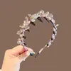 Acessório de Cabelo Faixa de Cabeça Moda Denteada Cristal Azul Coreano Full Diamond Simples Elegante Retro Versátil Grampo de Cabelo Novo Estilo