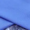 Tejido de poliéster 2*2 acanalado 220g tejido de punto elástico para puños, cuellos, camisetas básicas, prendas de manga corta, material acanalado