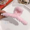 Pinza para el pelo de imitación de piel de conejo de Corea del Sur, para otoño e invierno, con suave viento, para la cabeza, con forma de tiburón grande, accesorios para el cabello al por mayor
