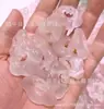 Colgante de Bloqueo de Nube Auspiciosa Hielo Alto Champagne Dorado Hielo Azul Ojo de Gato al por Mayor para Hombres y Mujeres Collar con Colgante de Bloqueo Ruyi Ojo de Gato Rosa